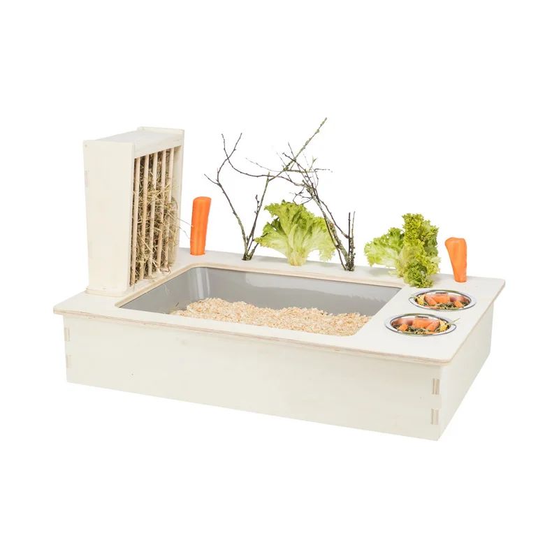 Râtelier avec litière, Foin pour cochon d'Inde, miniature 1