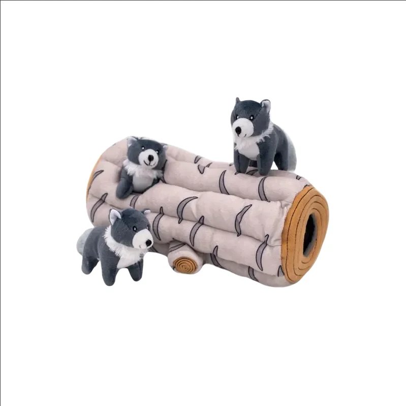 Peluche de fouille Burrow Loup — Enrichissement pour chien