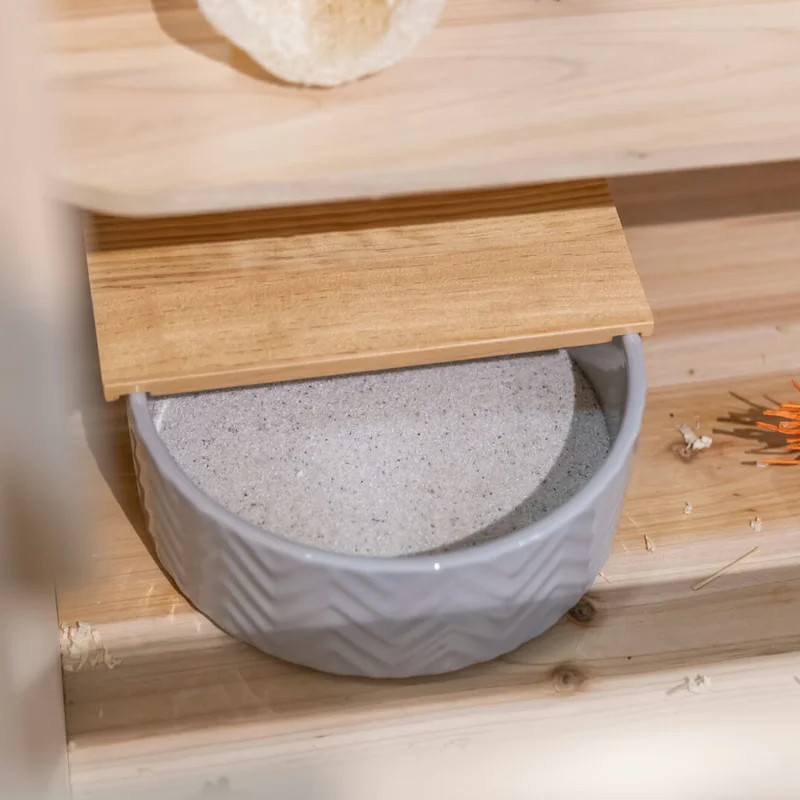 Bac à sable céramique et bois — Accessoires pour gerbille, photo 4 sur 6