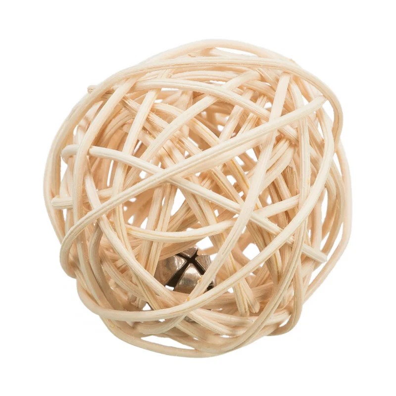 Balle en osier avec clochette — Jouets pour souris