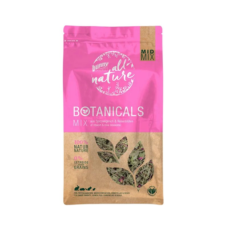 Botanicals Rose & Plantain 100g, Friandise naturelle pour rongeur et lapin