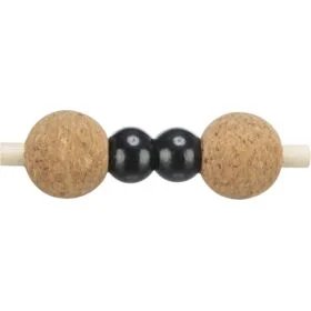 Haltère en liège et bois — Jouets pour chat