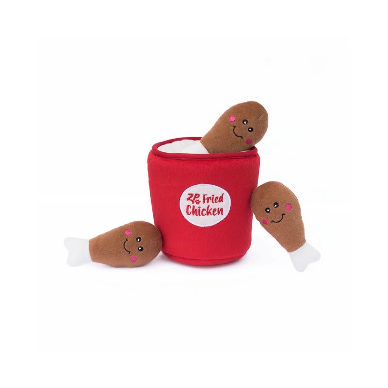 Peluche de fouille Burrow Poulet — Enrichissement pour chien