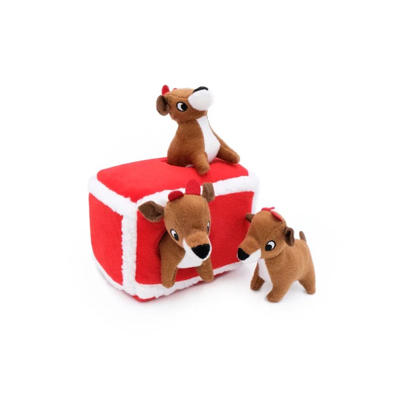 Peluche de fouille Burrow Renne — Enrichissement pour chien